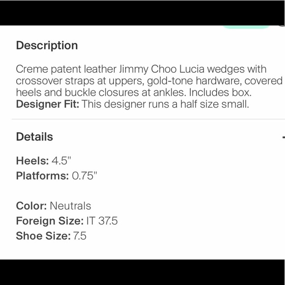 Jimmy Choo White Lucia Wedge Platform Sandals 37.5 - Picture 15 of 15